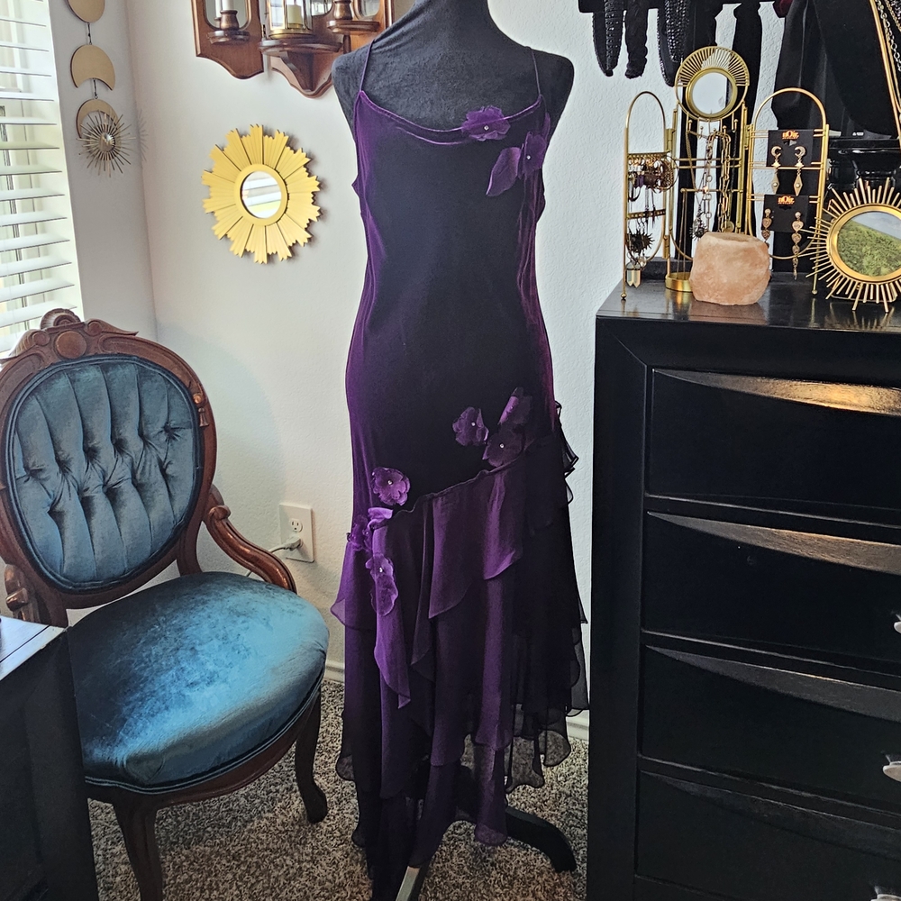 Robbie Bee Asymmetrical Purple Dress